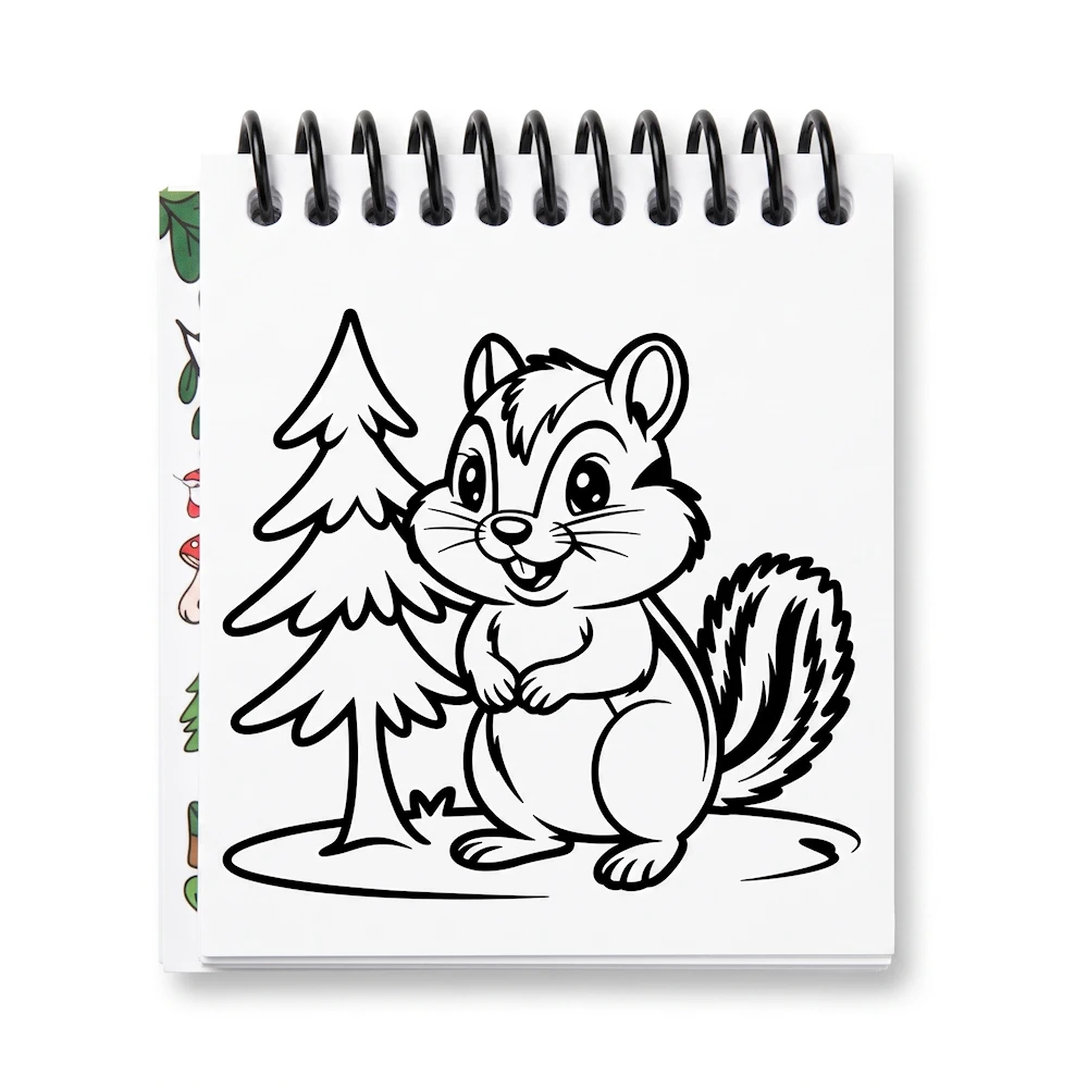 Tiny Forest Friends – Mini Coloring Book (Travel Size) - Image 3